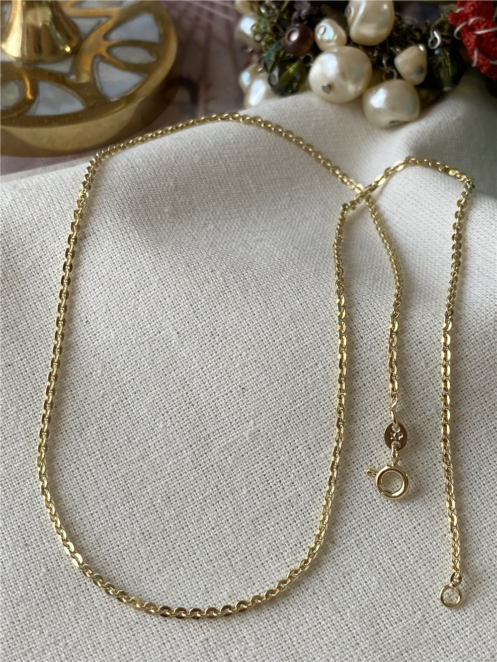 VIP 14K Mini Mercimek Model Zincir Kolye