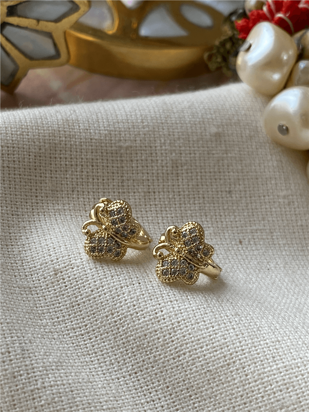 VIP 14K Minik Kelebek Küpe