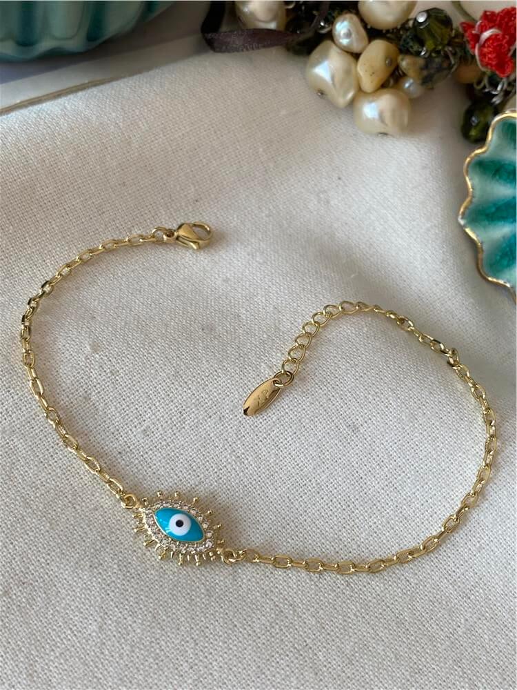 VIP 14K Minimal Nazar Bileklik