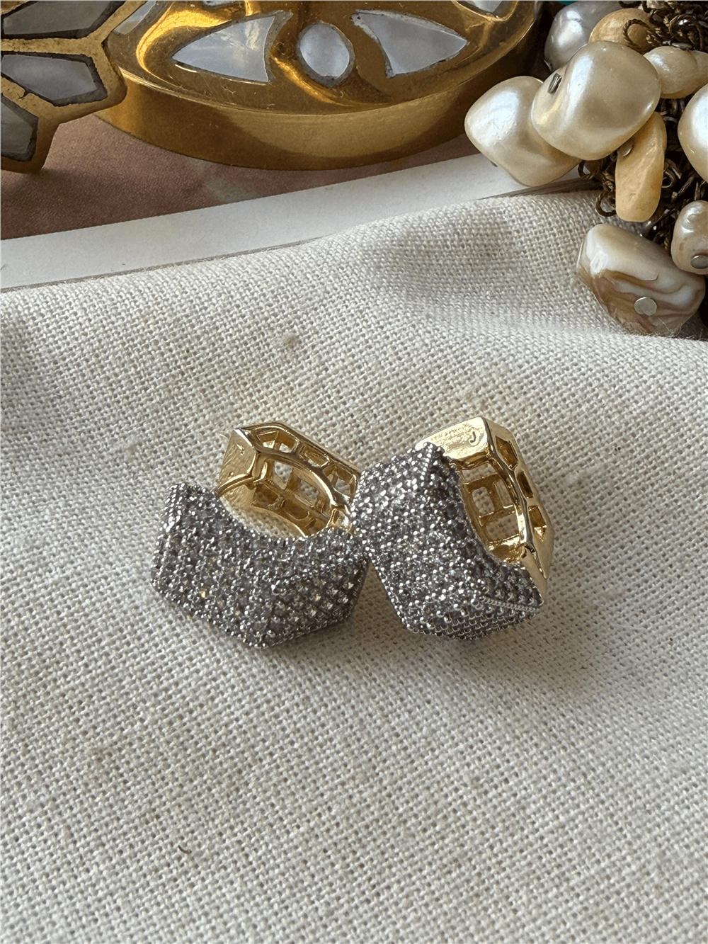 VIP 14K Mix Bold Diamond Küpe