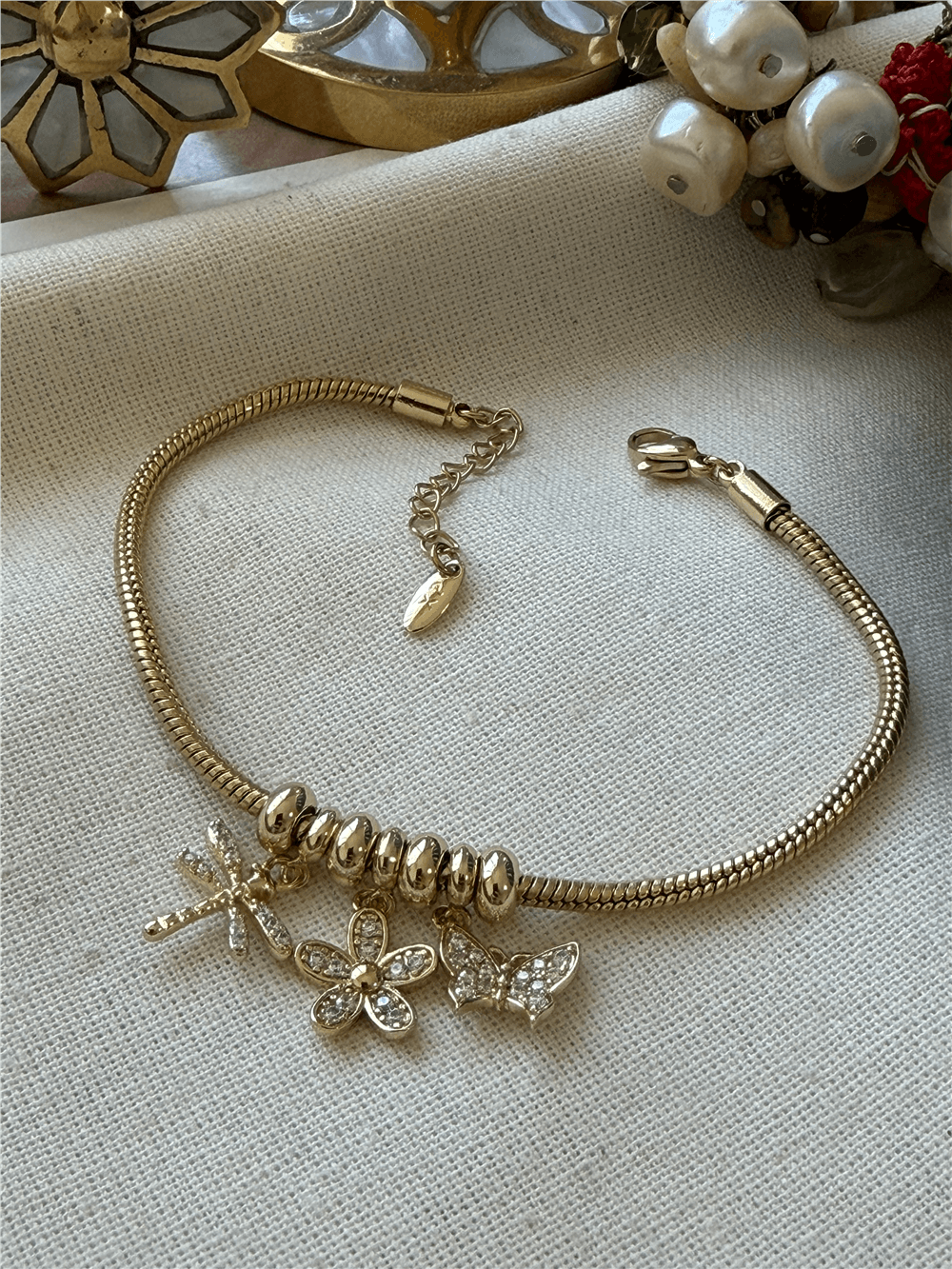 VIP 14K Nature Charmlı Bileklik