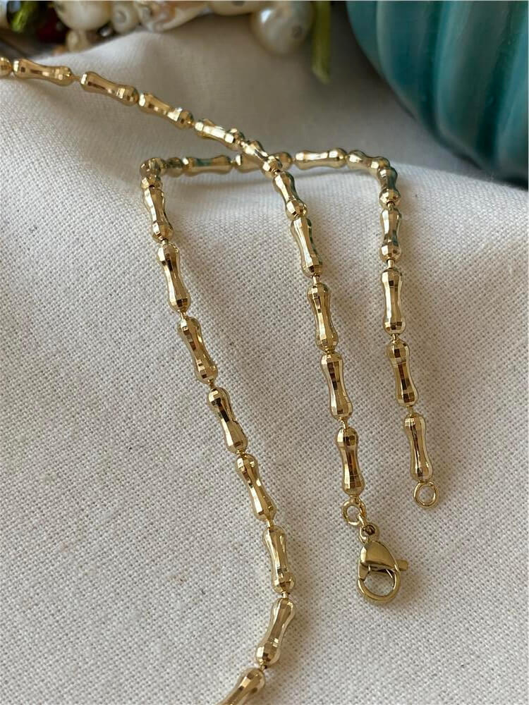 VIP 14K Parlak Bone Tasarım Zincir