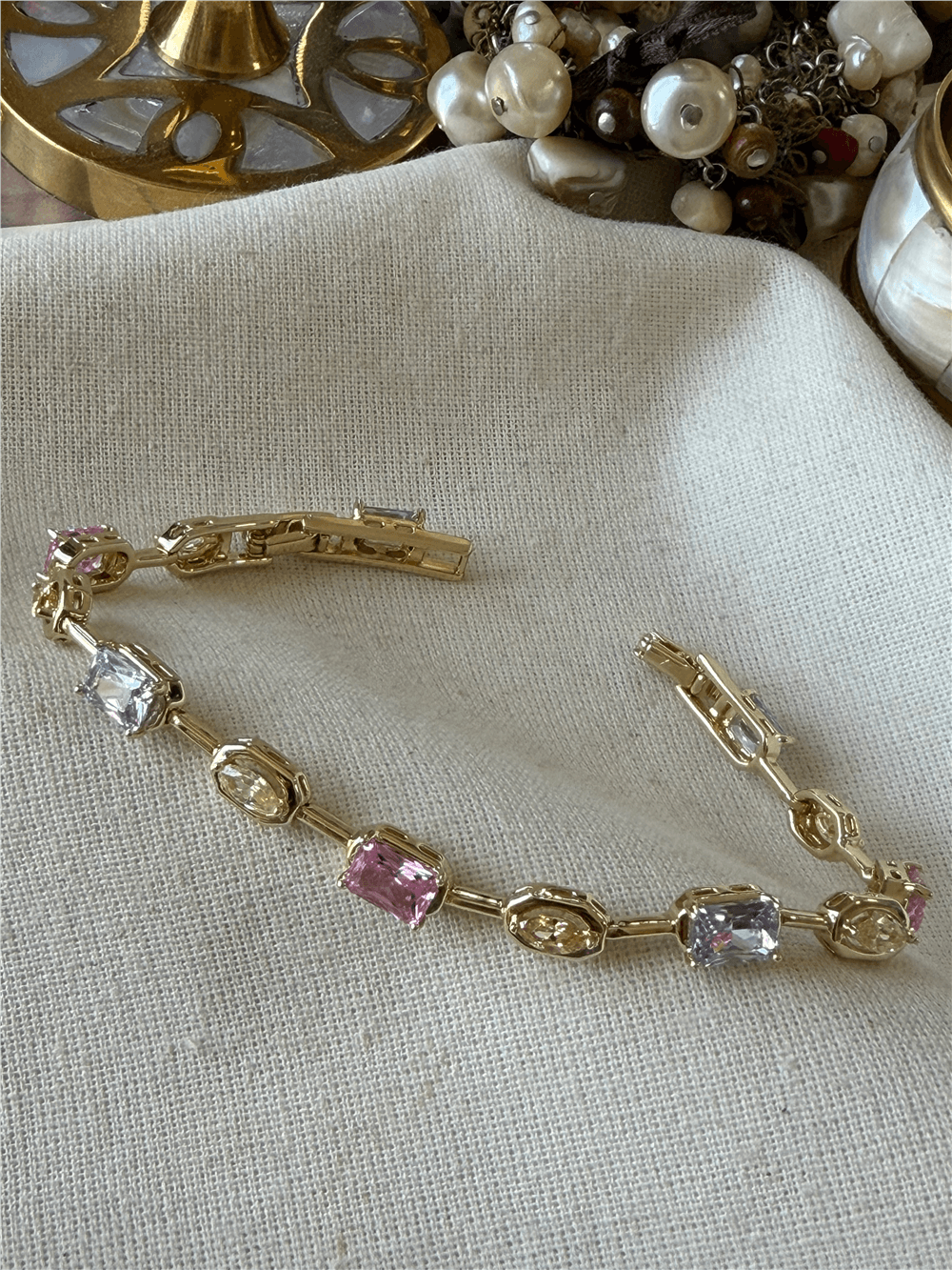 VIP 14K Pastel Taşlı Element Bileklik