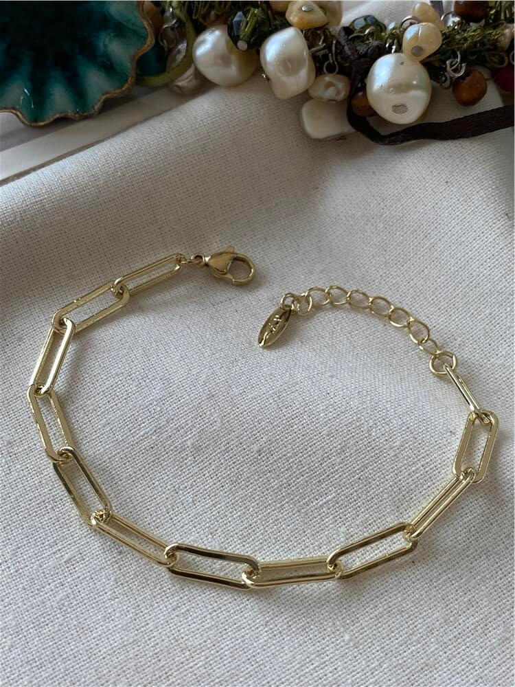 VIP 14K Paylı Oval Zincir Bileklik