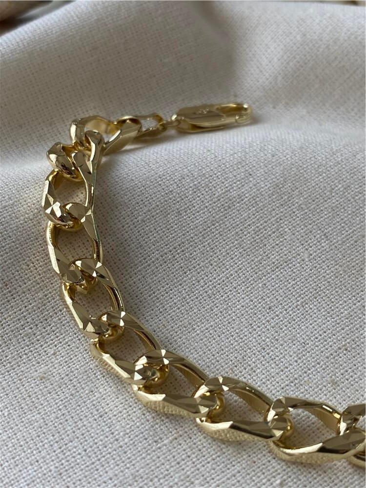 VIP 14K Prizma Desenli Zincir Bileklik