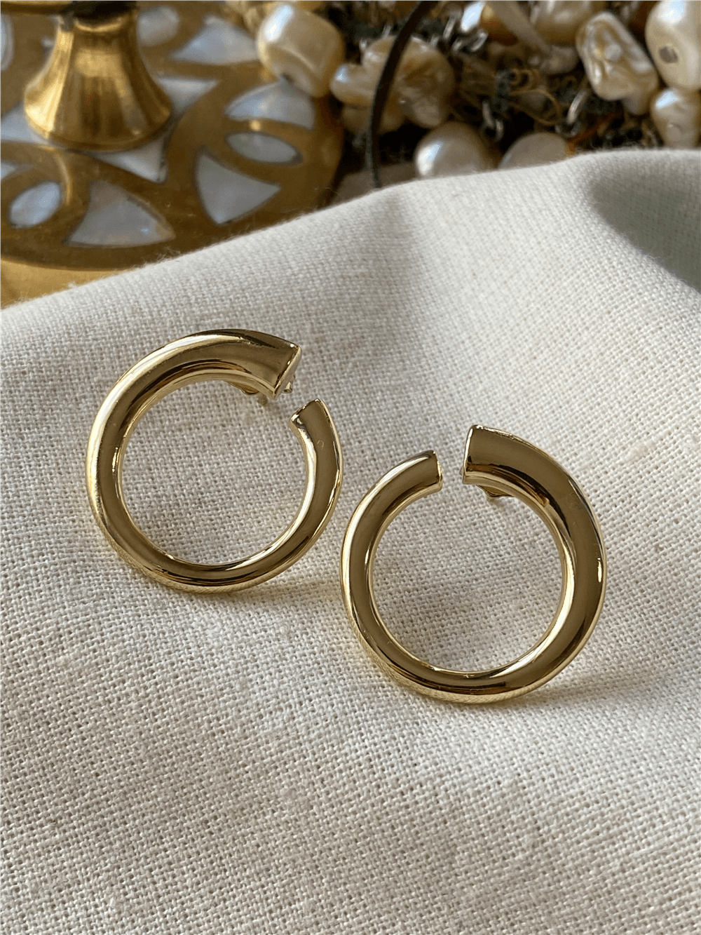 VIP 14K Sarmal Çember Küpe