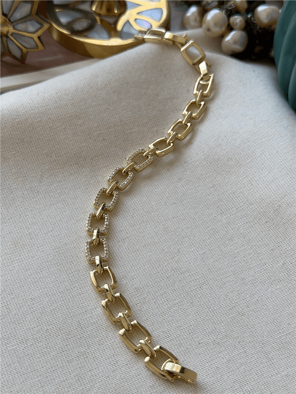 VIP 14K Shining Square Bileklik