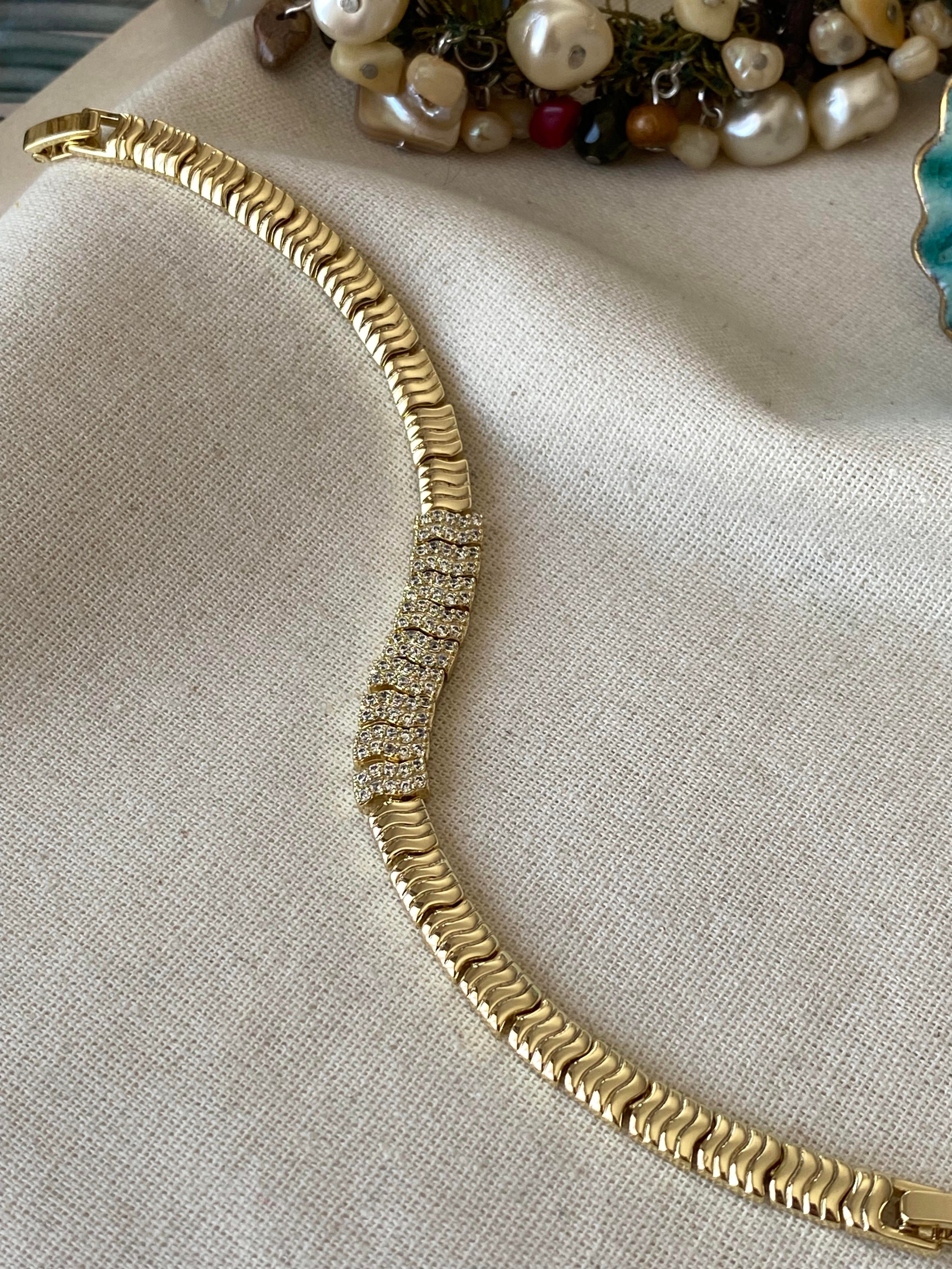 VIP 14K Sıralı Taşlı Bileklik