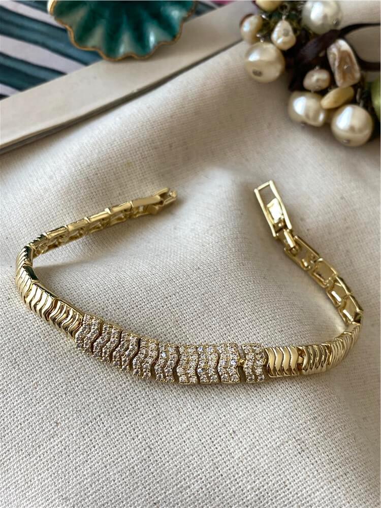 VIP 14K Sıralı Taşlı Bileklik