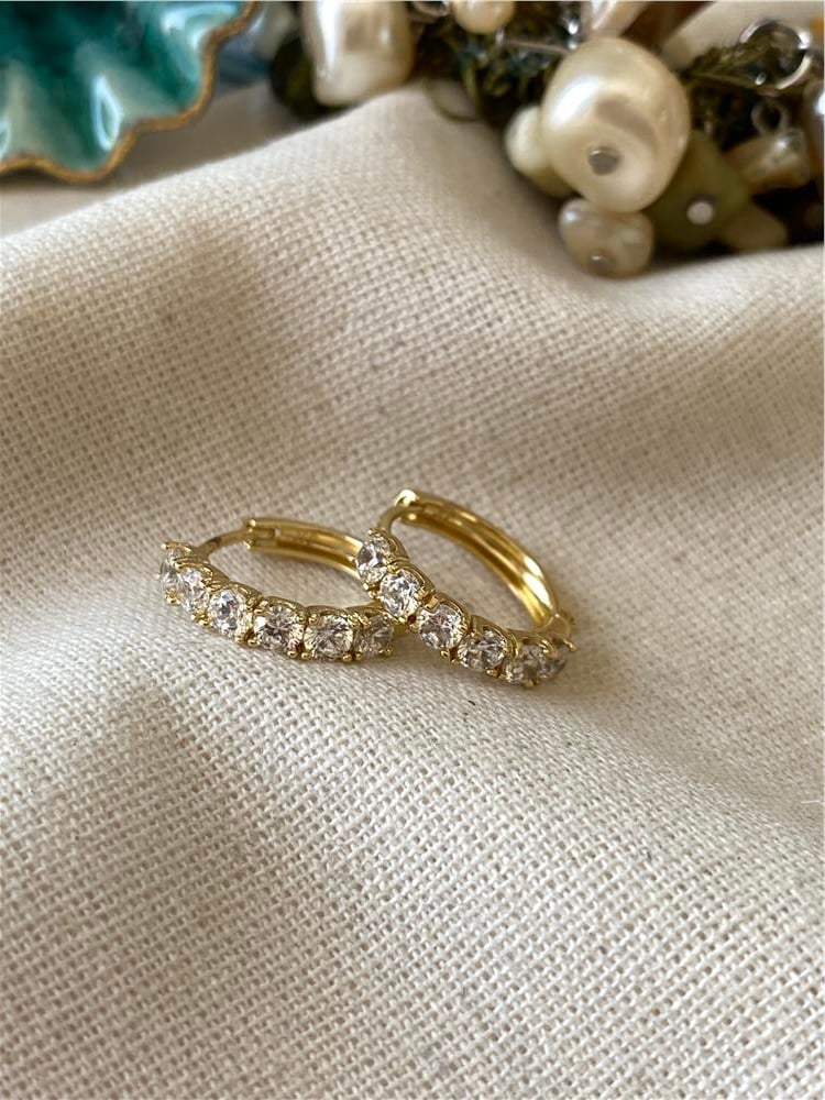 VIP 14K Six Stones Küpe