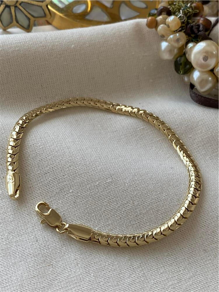 VIP 14K Snake Chain Bileklik