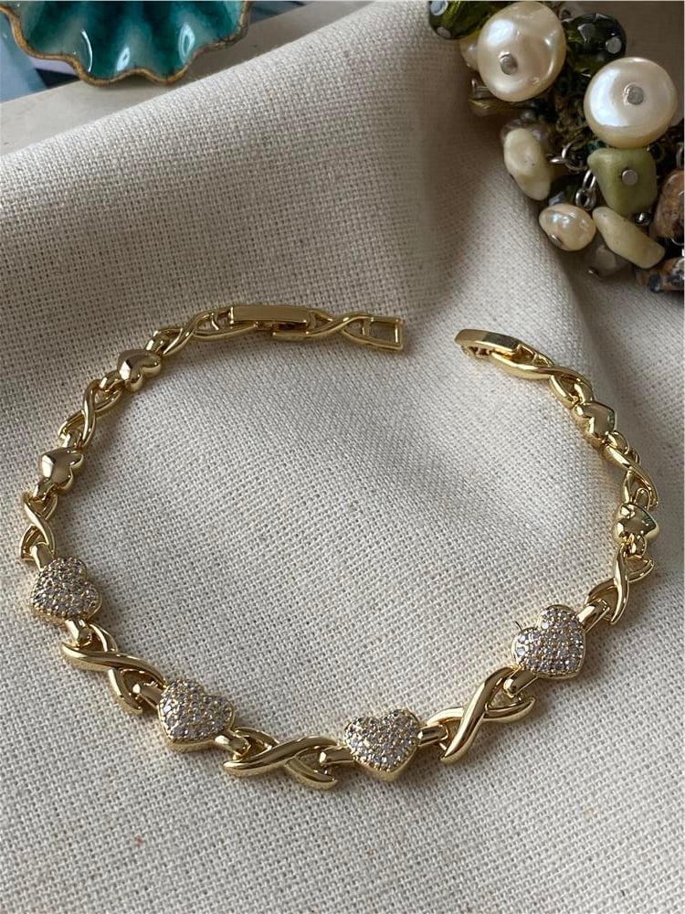 VIP 14K Sonsuzluk Kalp Bileklik