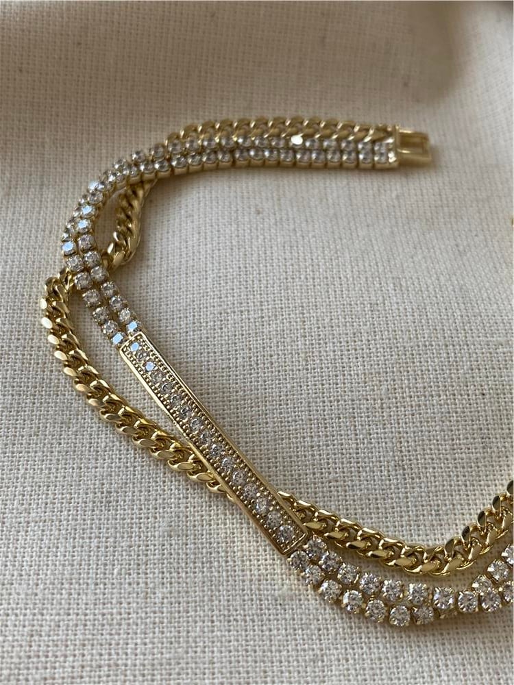 VIP 14K Suyolu Detaylı Zincir Bileklik