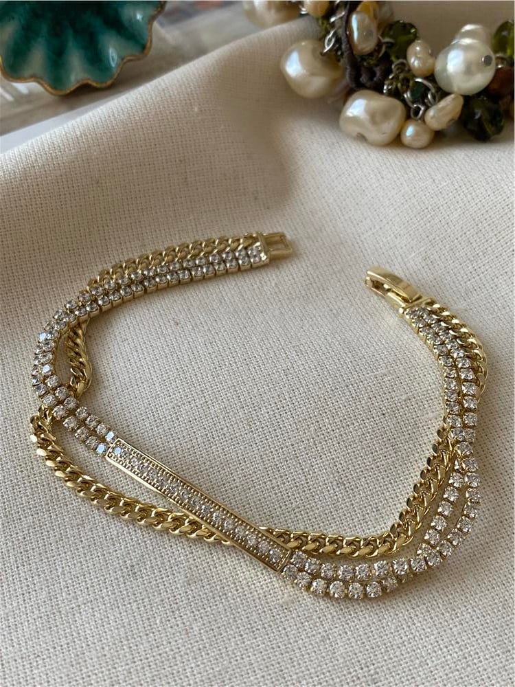 VIP 14K Suyolu Detaylı Zincir Bileklik