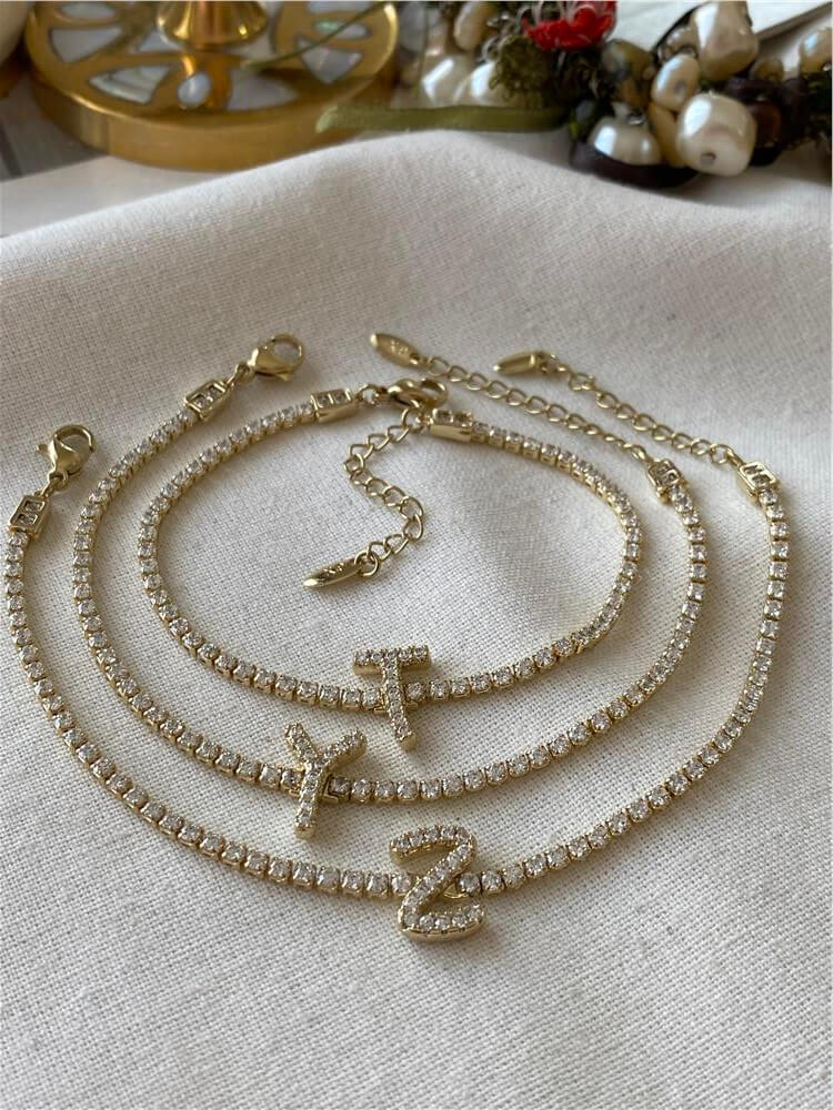VIP 14K Suyolu Harf Bileklik
