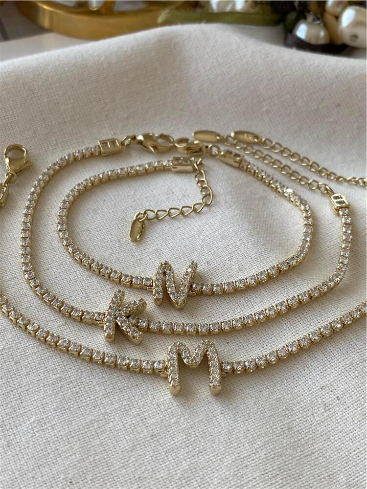 VIP 14K Suyolu Harf Bileklik