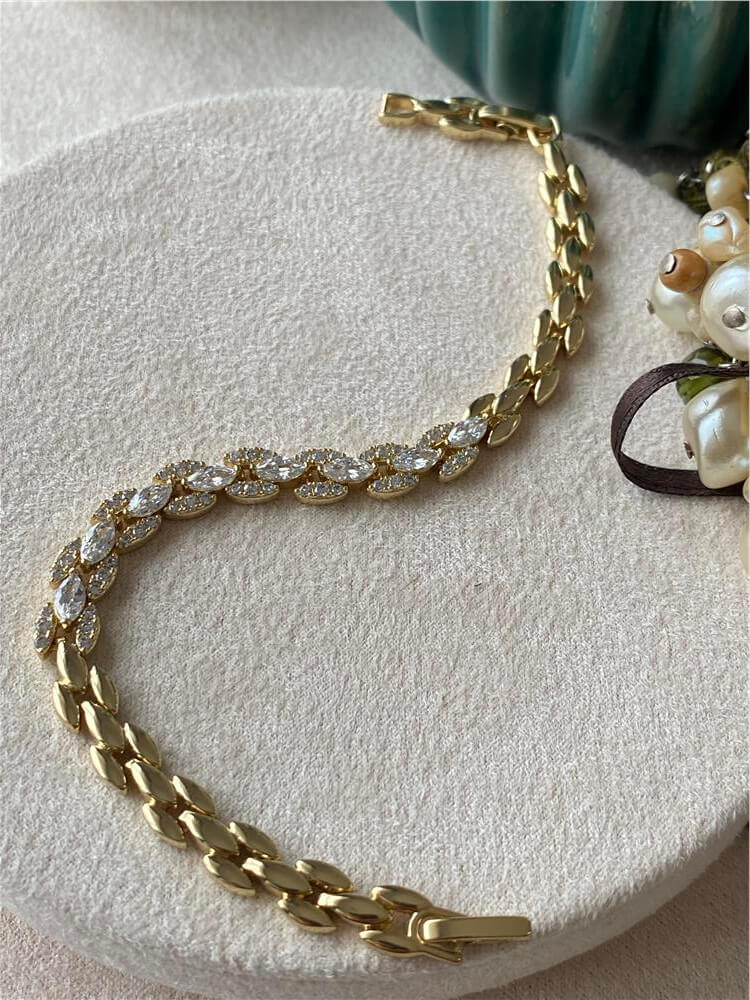 VIP 14K Taşlı Arpa Model Bileklik