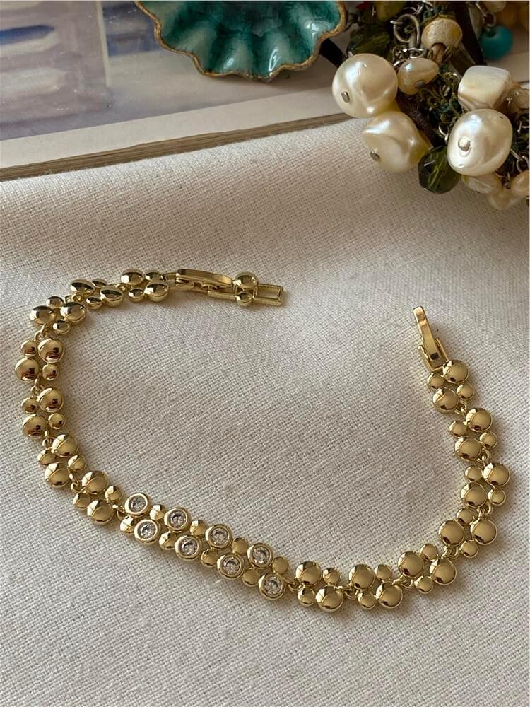 VIP 14K Taşlı Bubble Bileklik