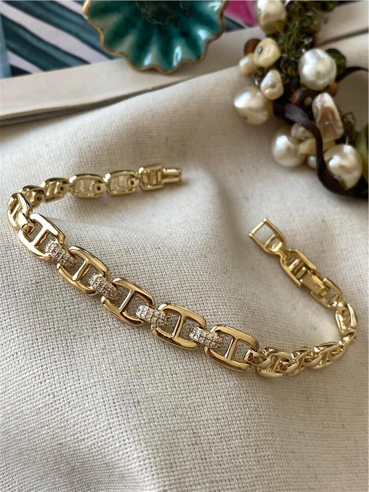 VIP 14K Taşlı Çerçeve Bileklik