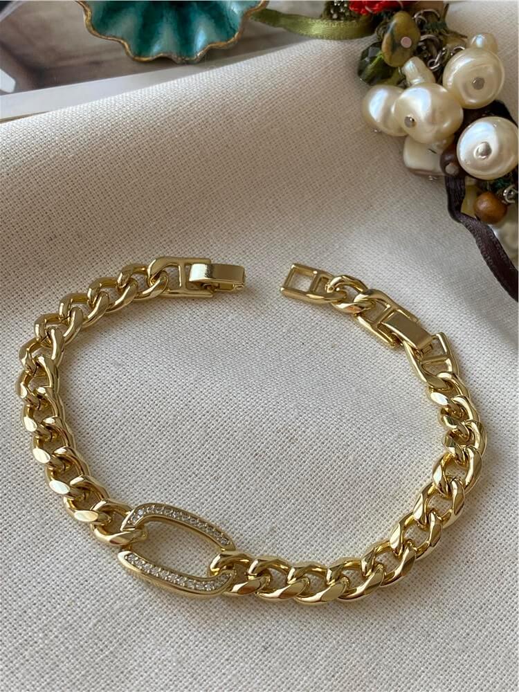 VIP 14K Taşlı Charm Detaylı Bileklik