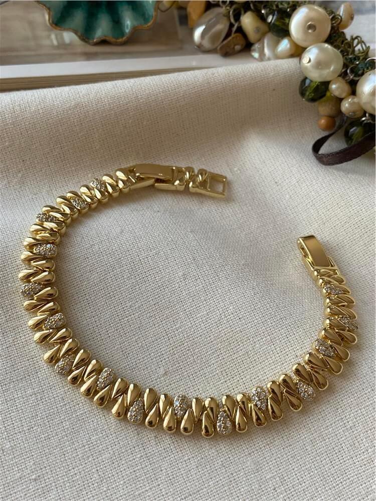 VIP 14K Taşlı Damla Model Bileklik