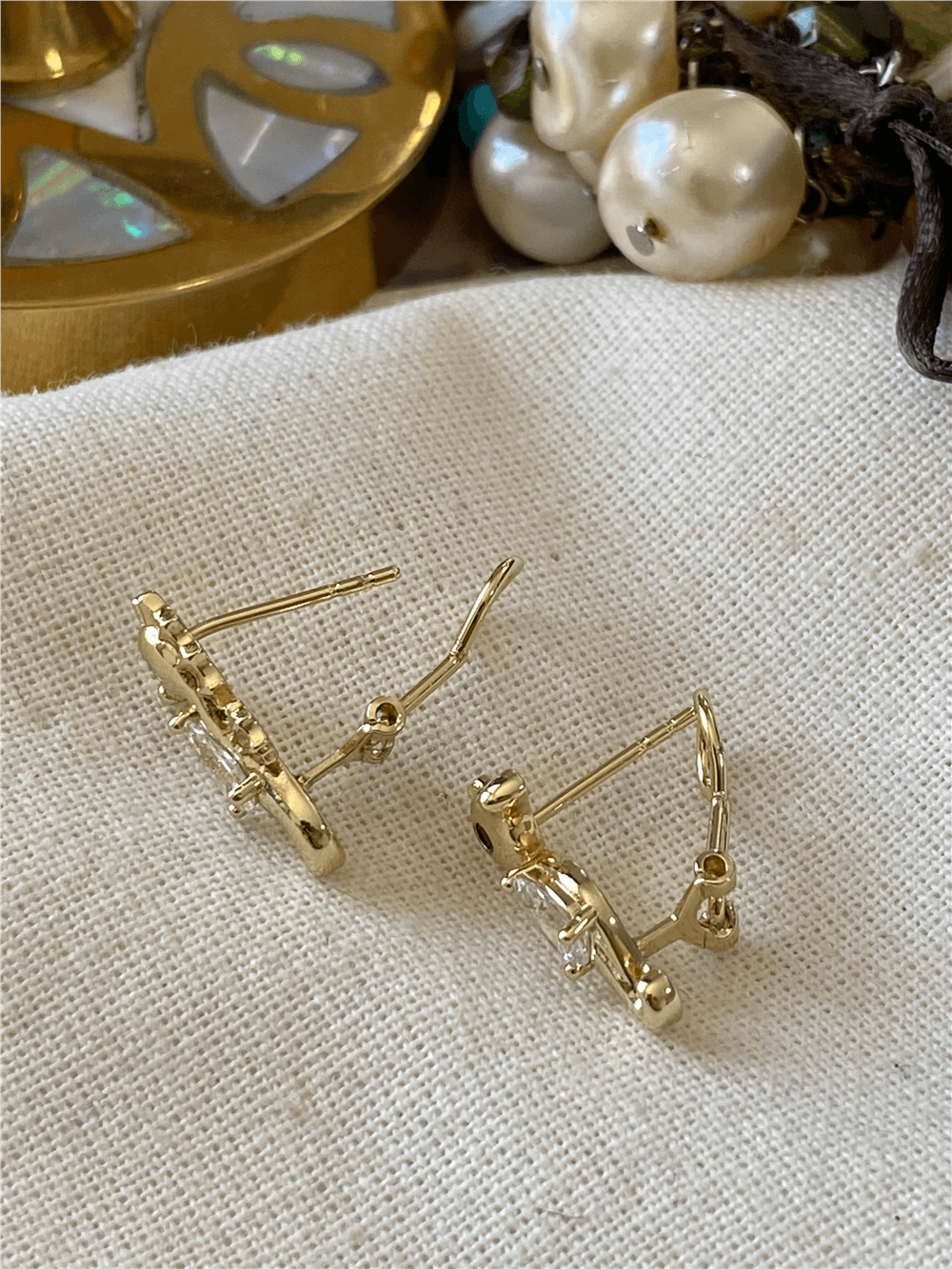 VIP 14K Taşlı Denizatı Küpe