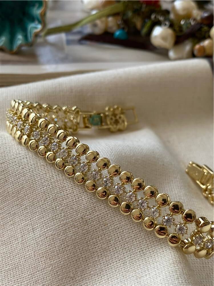 VIP 14K Taşlı Dorika Model Bileklik