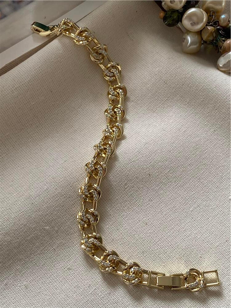 VIP 14K Taşlı Düğüm Bileklik