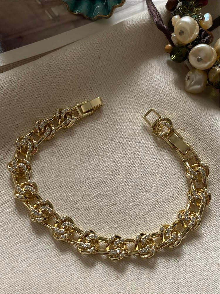 VIP 14K Taşlı Düğüm Bileklik