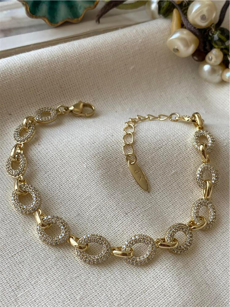 VIP 14K Taşlı Halkalar Bileklik