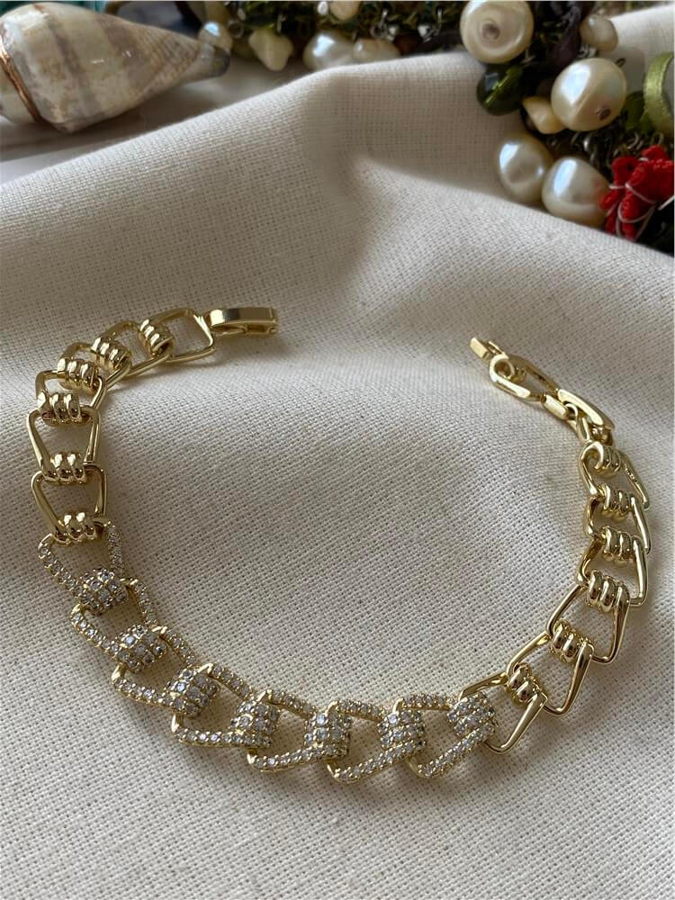 VIP 14K Taşlı Kapan Model Bileklik