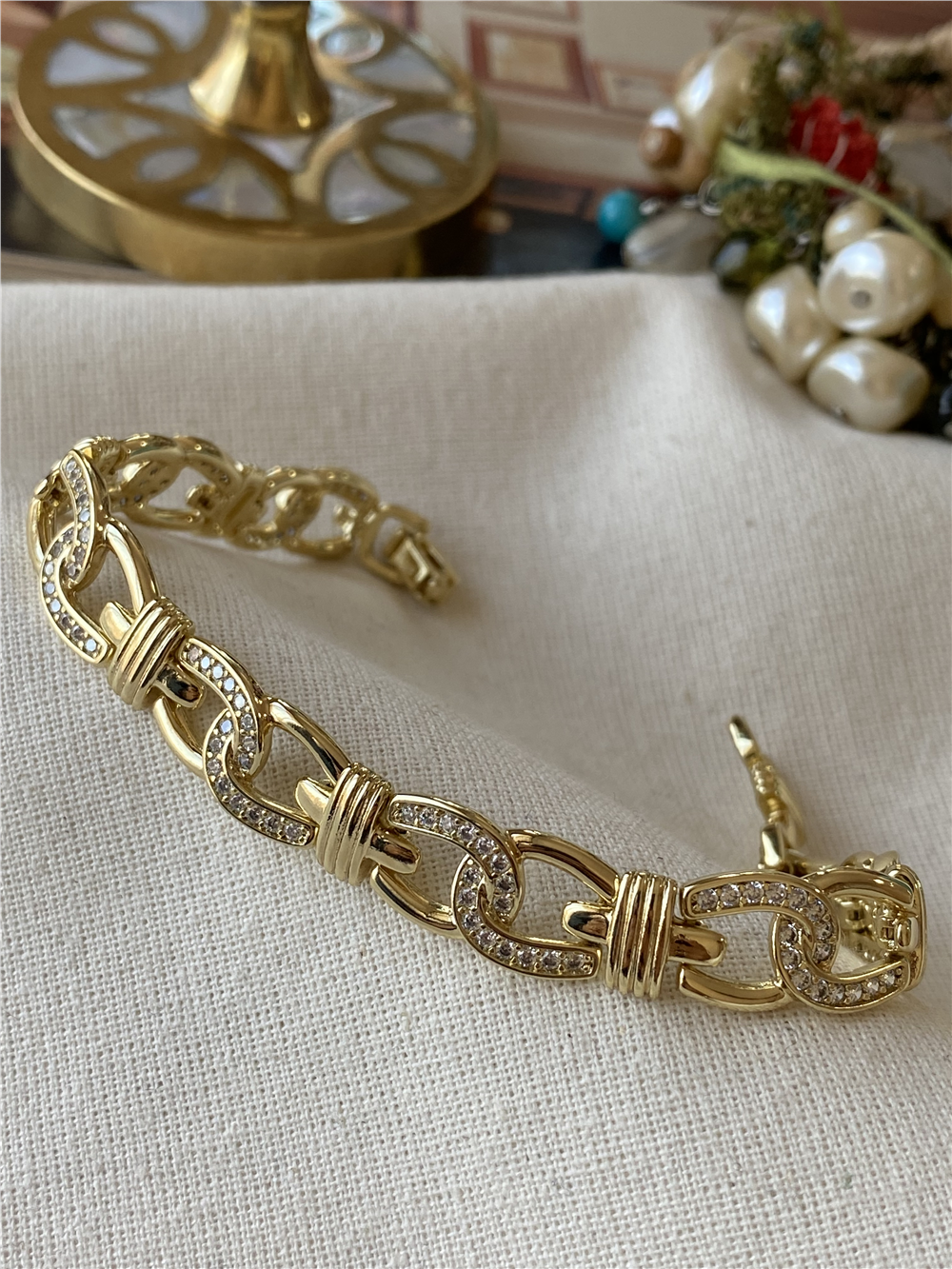 VIP 14K Taşlı Kemer Model Bileklik