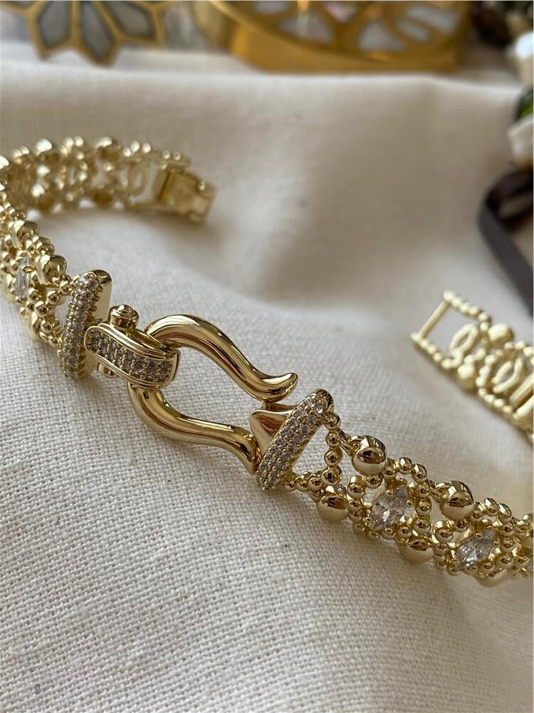 VIP 14K Taşlı Kemer Model Bileklik