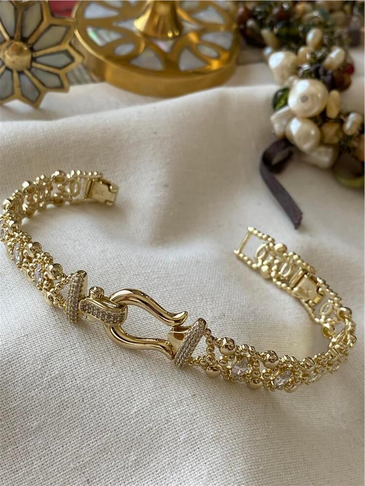 VIP 14K Taşlı Kemer Model Bileklik