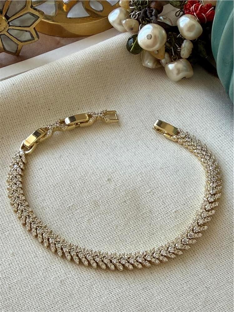 VIP 14K Taşlı Kılçık Model Bileklik