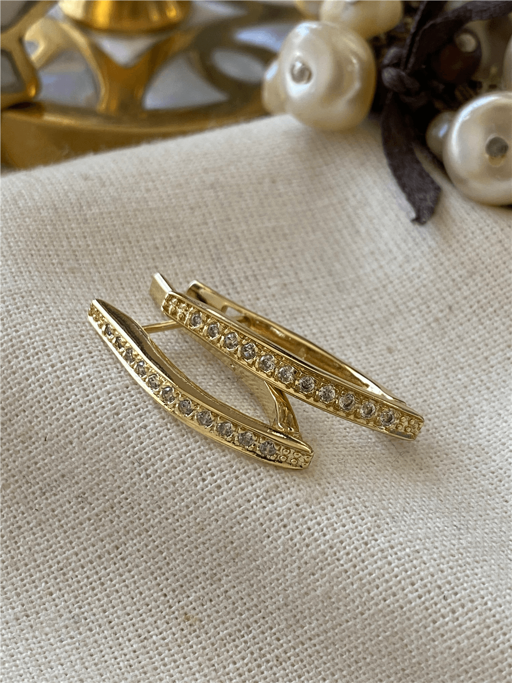 VIP 14K Taşlı Lades Küpe