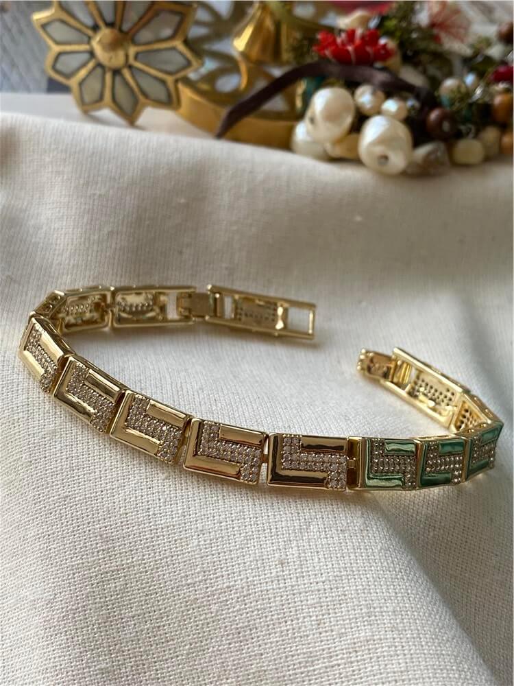 VIP 14K Taşlı Maze Bileklik