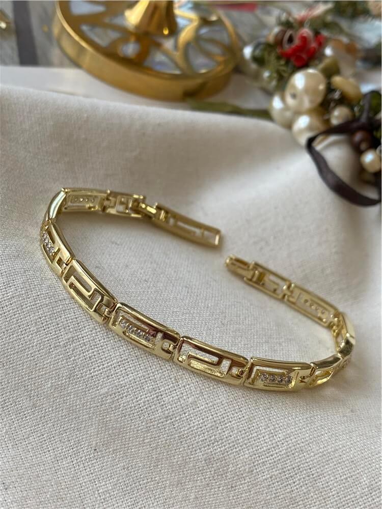 VIP 14K Taşlı Maze Bileklik