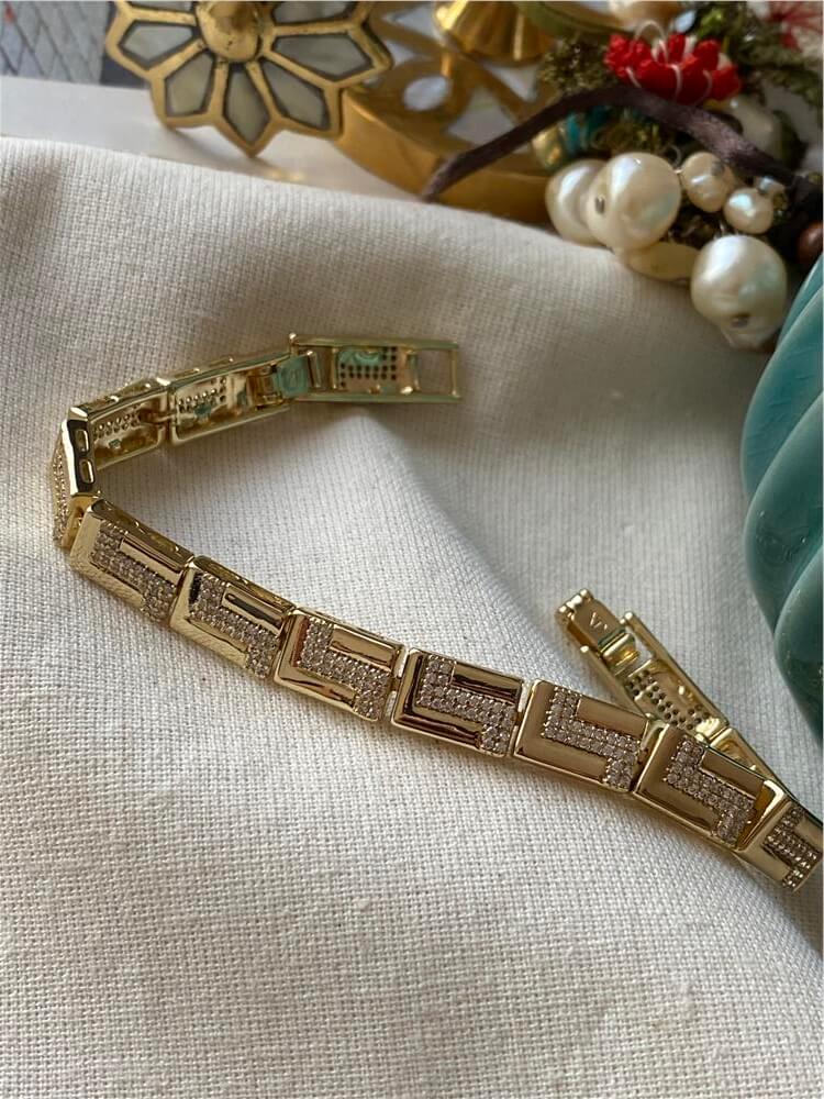 VIP 14K Taşlı Maze Bileklik