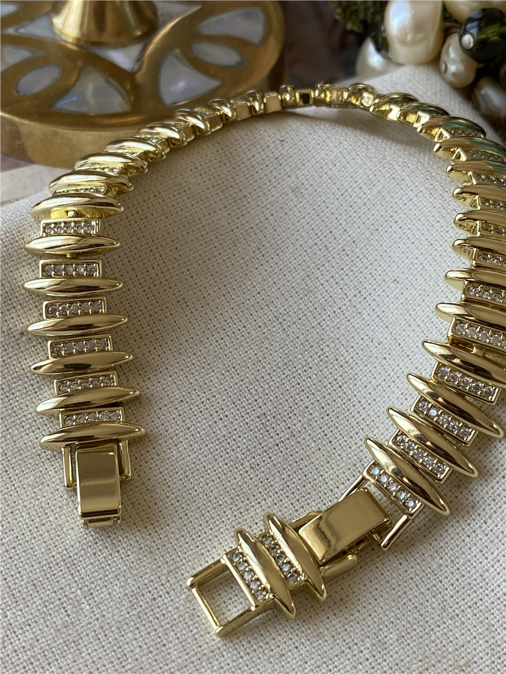 VIP 14K Taşlı Mekik Desen Bileklik