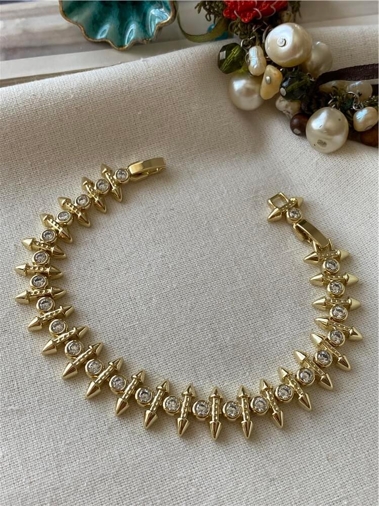 VIP 14K Taşlı Ok Tasarım Bileklik