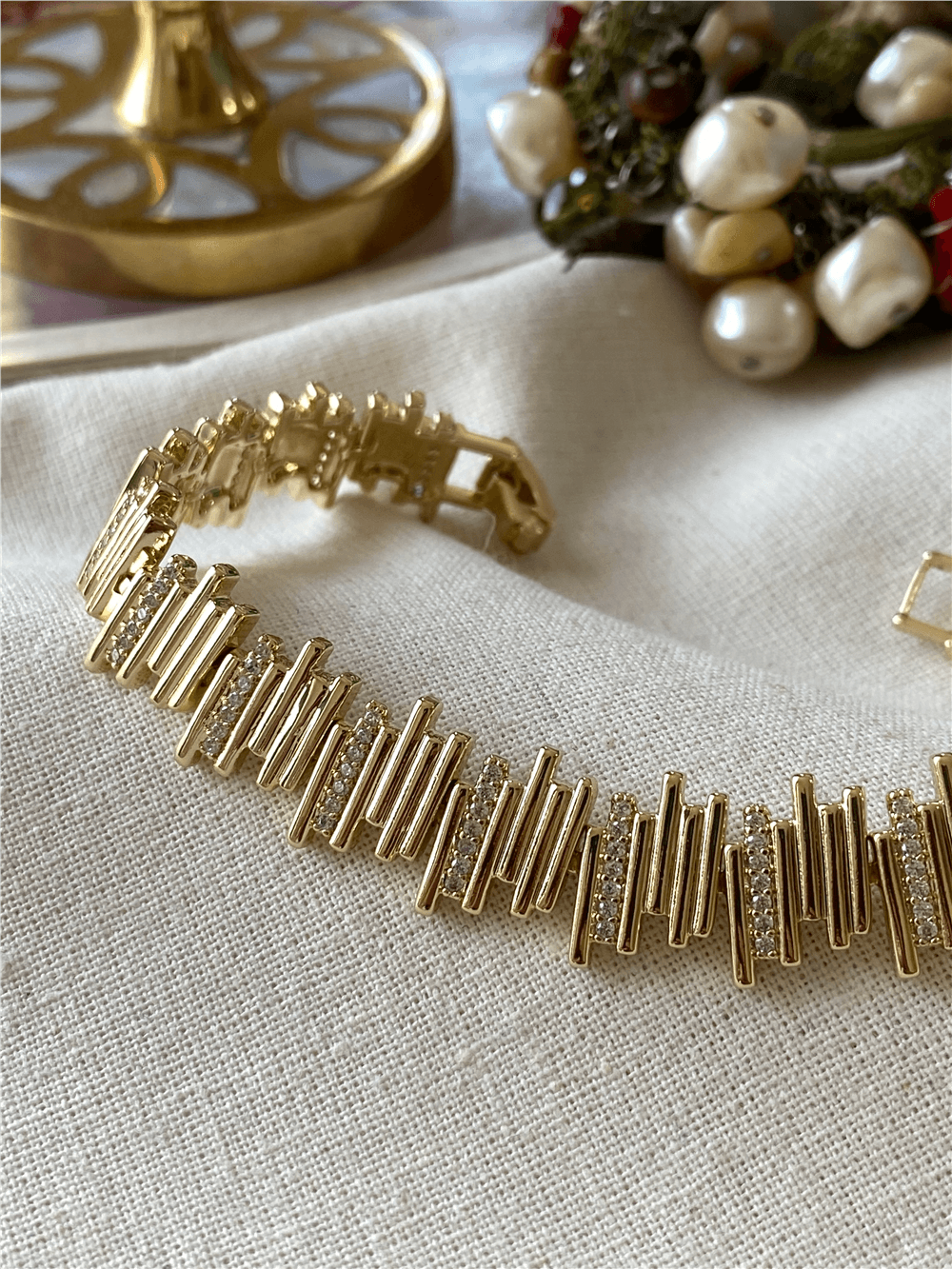VIP 14K Taşlı Ritim Bileklik