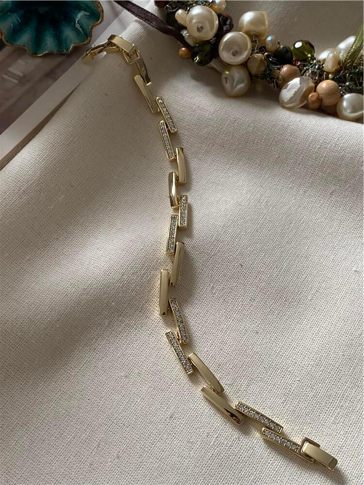 VIP 14K Taşlı Stick Bileklik