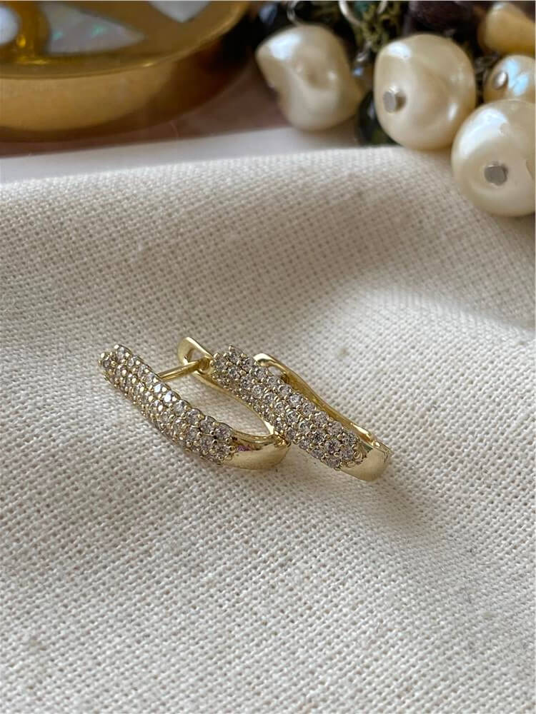 VIP 14K Taşlı Vase Küpe