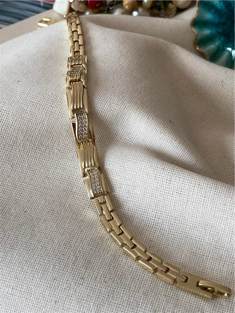 VIP 14k Taşlı Wave Bileklik