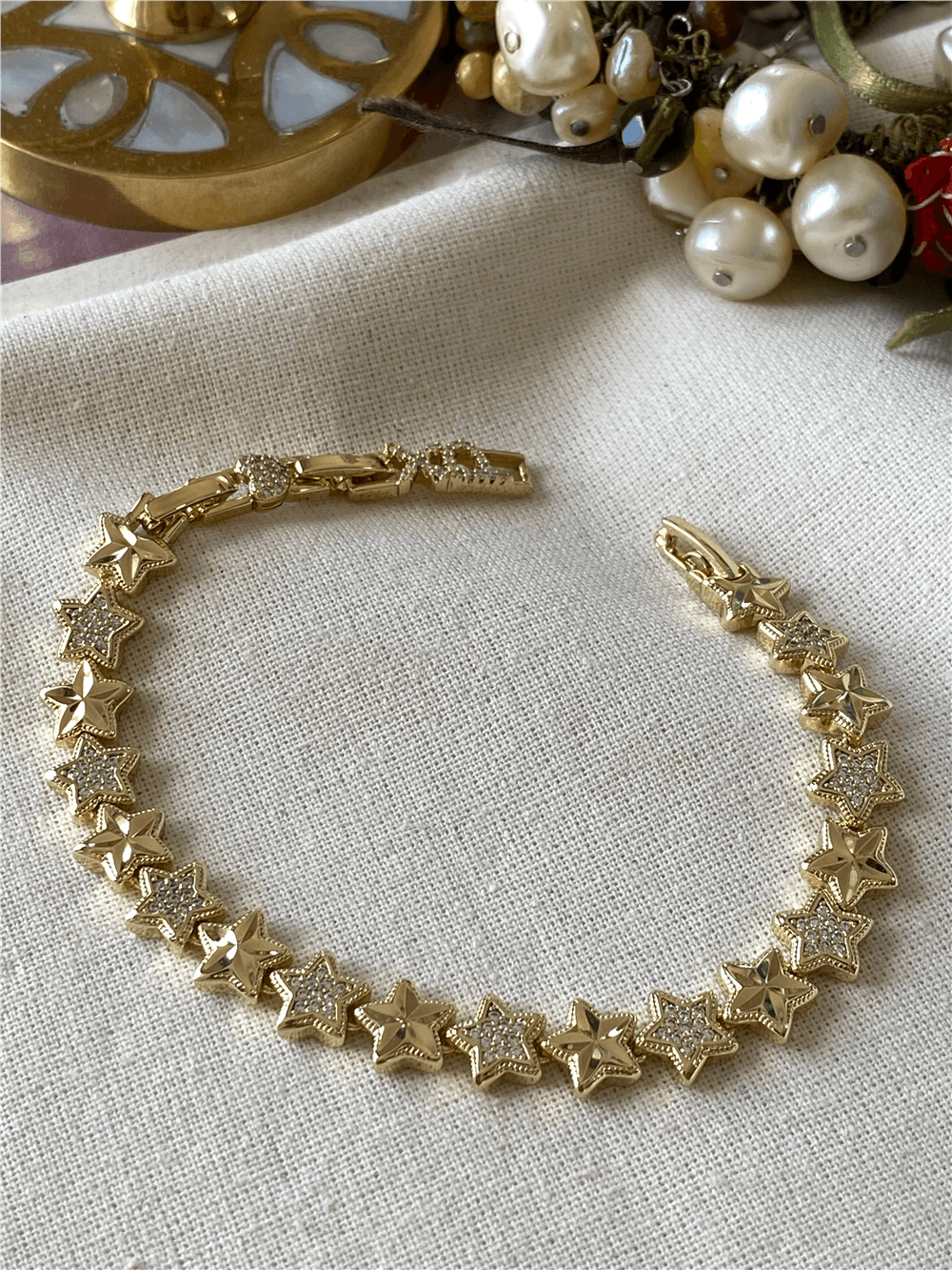 VIP 14K Taşlı Yıldızlar Bileklik