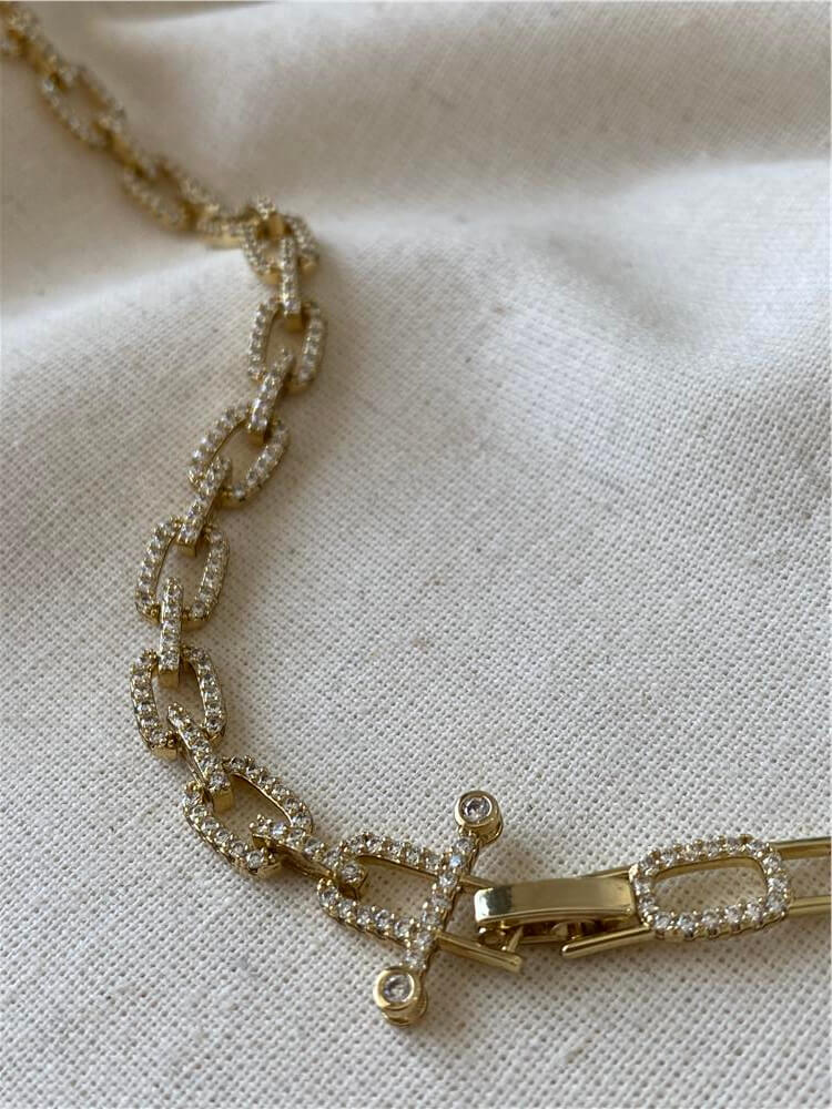 VIP 14K Taşlı Zincir Bileklik