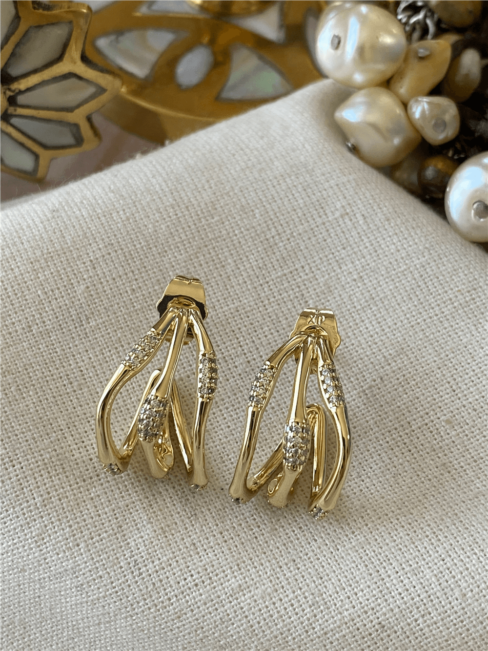 VIP 14K Wave Kaburga Küpe