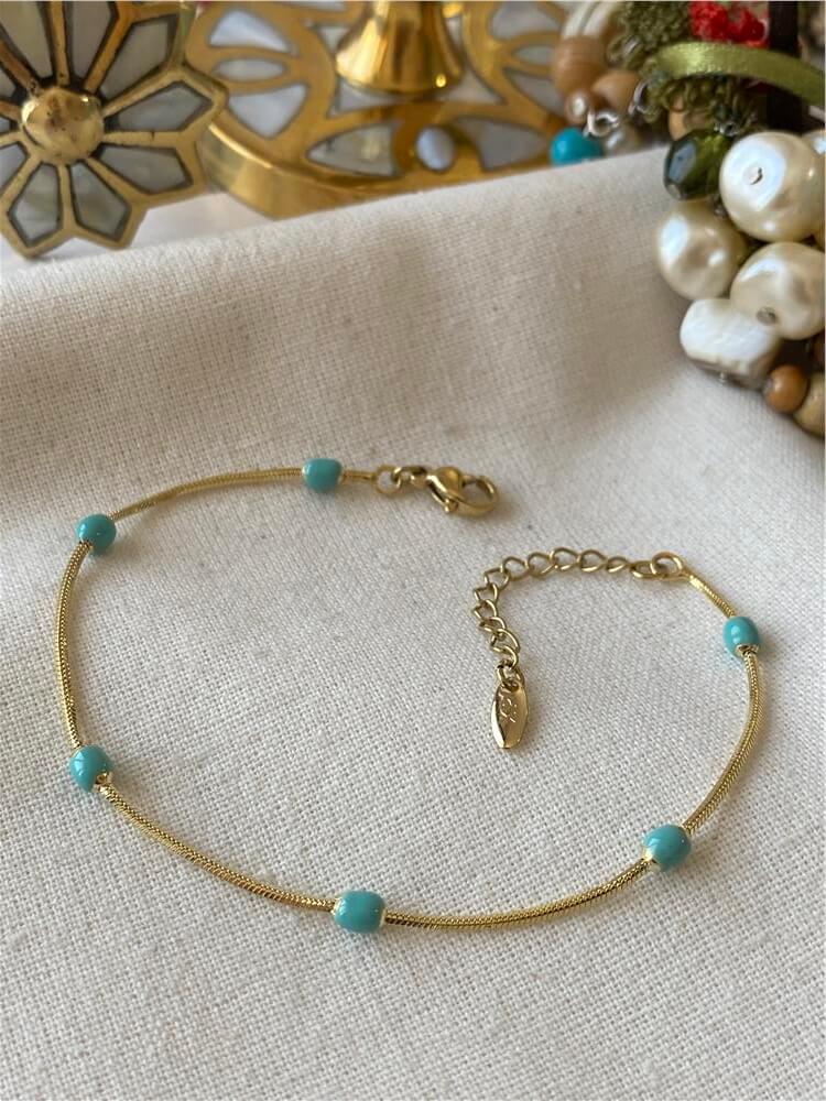 VIP 14K Yeşil Mineli Dorika Bileklik