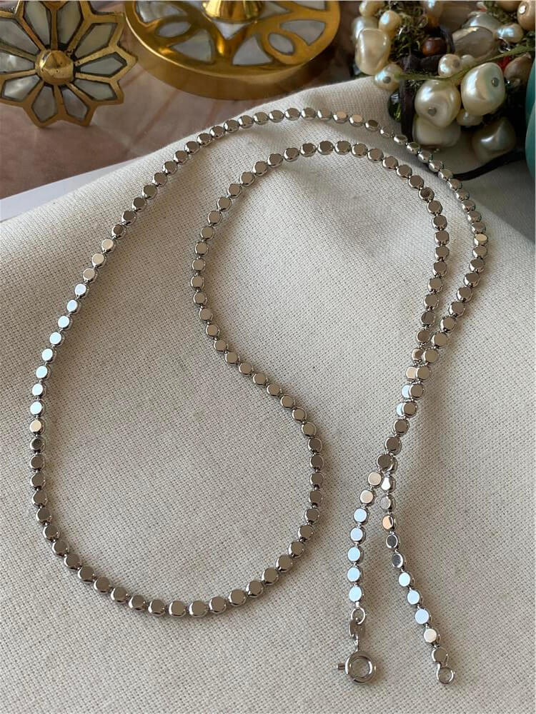 VIP 60 cm Silver Ezme Kolye